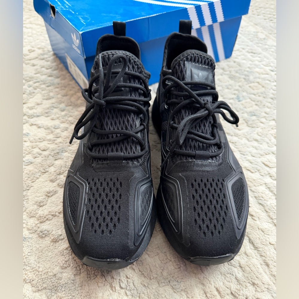 Adidas Men's Triple Black ZX 2K Boost Sneakers